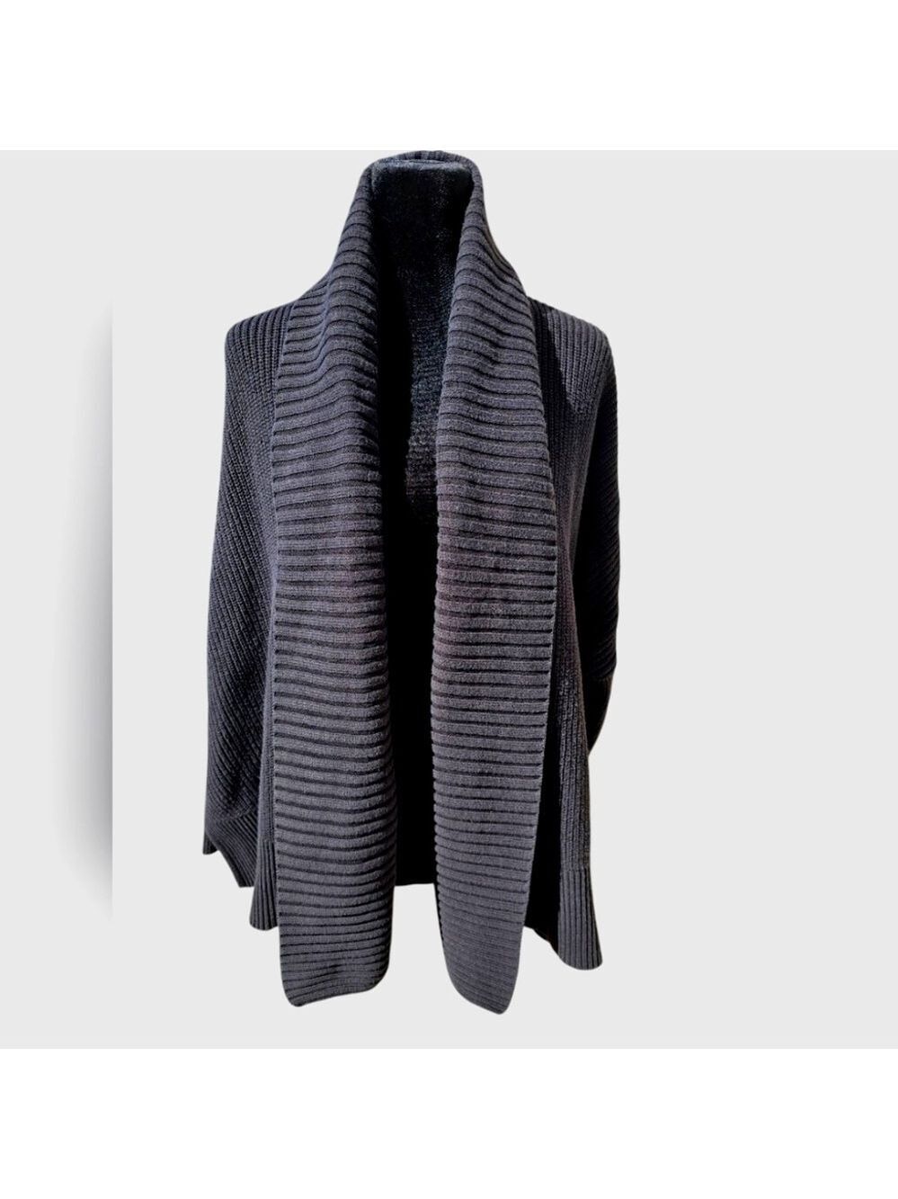 Athleta Cardigan with Shawl Collar and Ribbed Texture Small